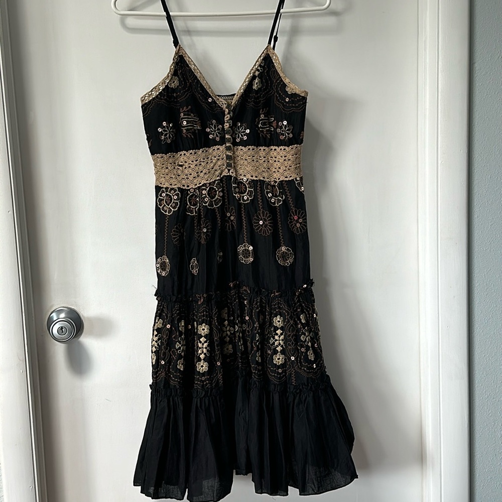 UASNA Desire black Boho Sundress; size M